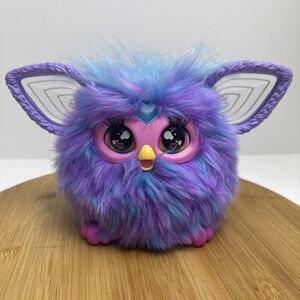Hasbro Furby 2023 Interactive Purple And Blue Talks Ears Move/Light Up- Tested
